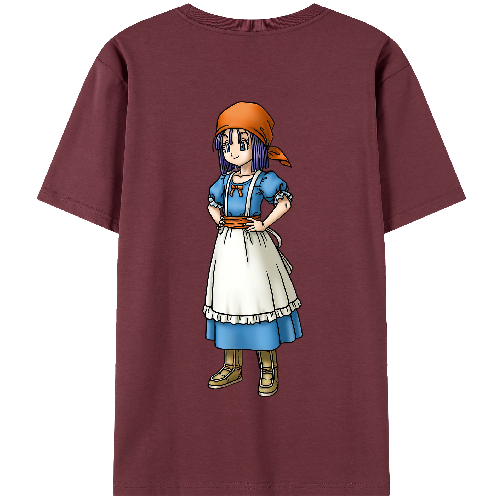 （画像用） ドラゴンクエスト Doragon Kuesuto Dragon Quest 綿100％半袖Tシャツ（背面プリント）